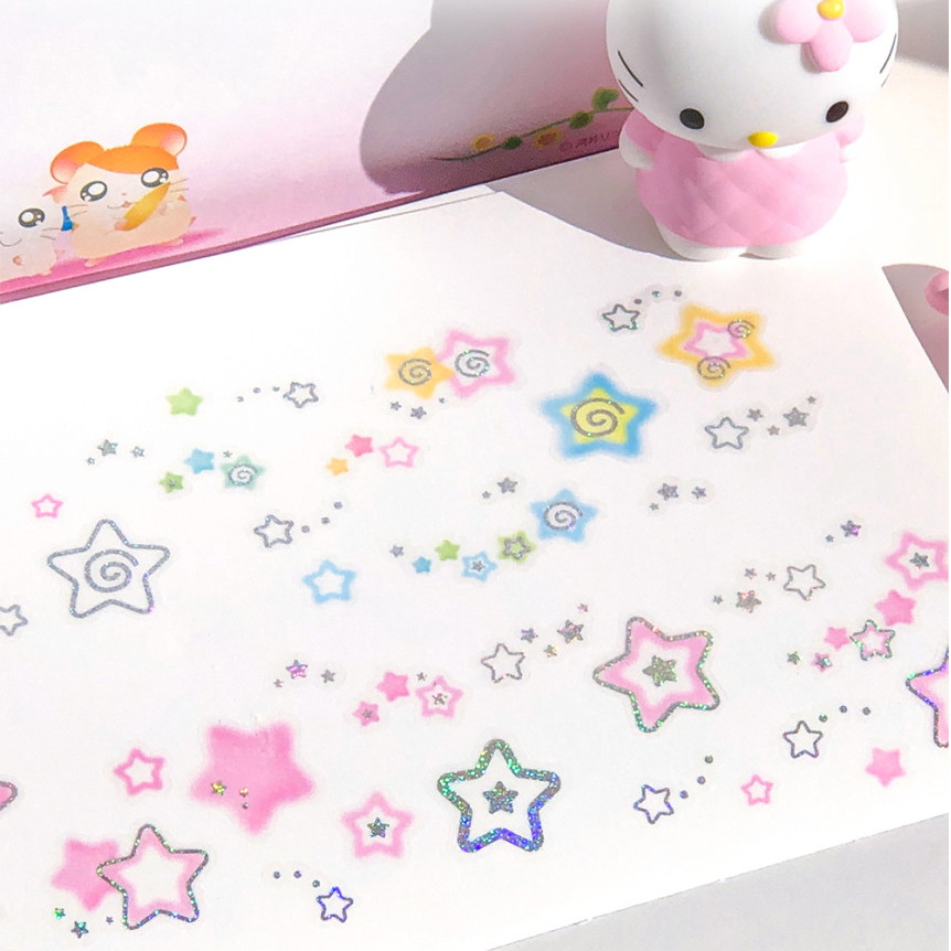 creamy milky: kiss cut washi tapes