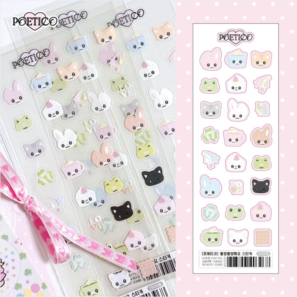 poetico: it's so bright and cheerful sticker sheet
