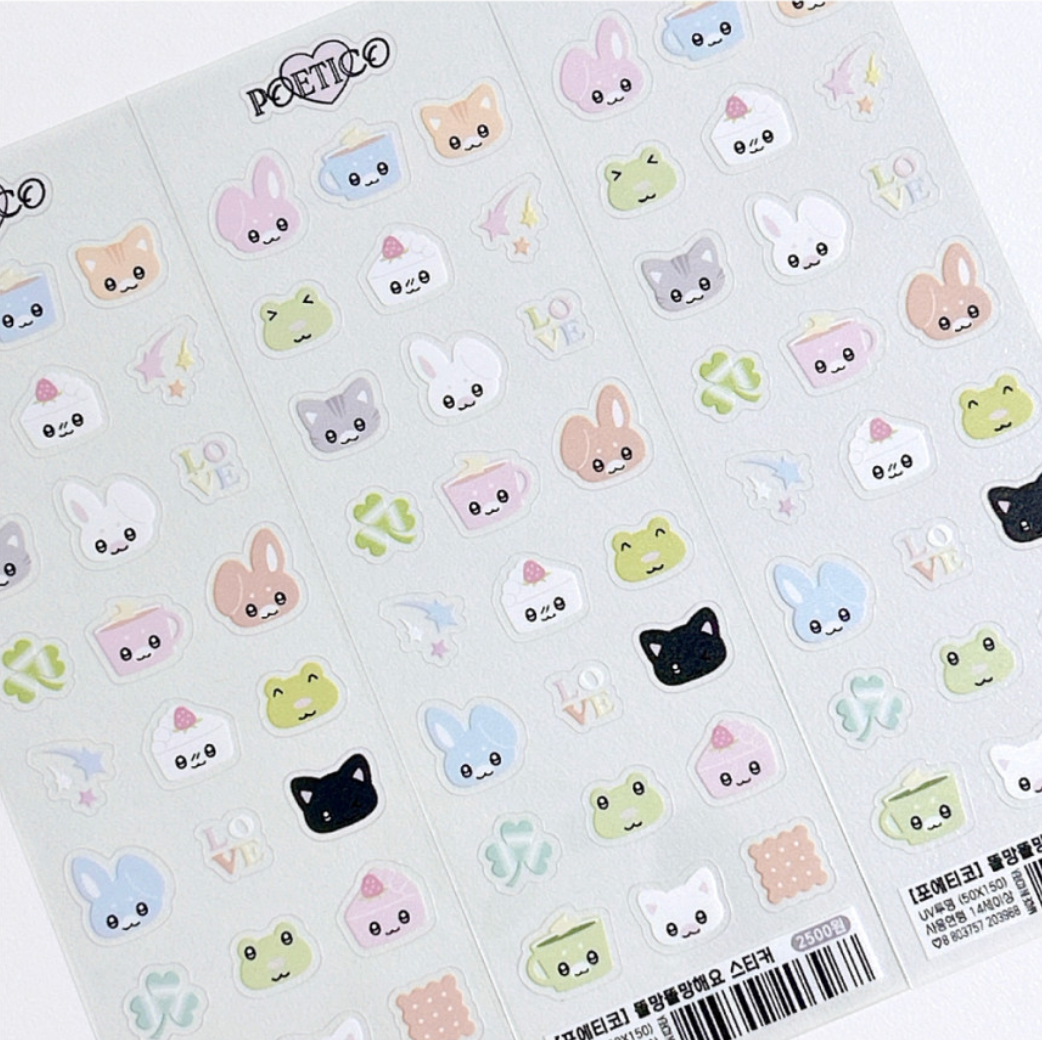 poetico: it's so bright and cheerful sticker sheet