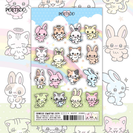 poetico: today's mood sticker sheet