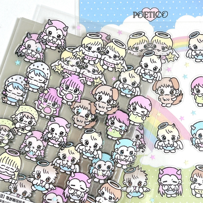 poetico: heaven babies sticker sheet