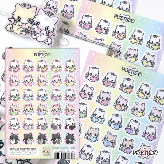 poetico: rainbow cat sticker sheet
