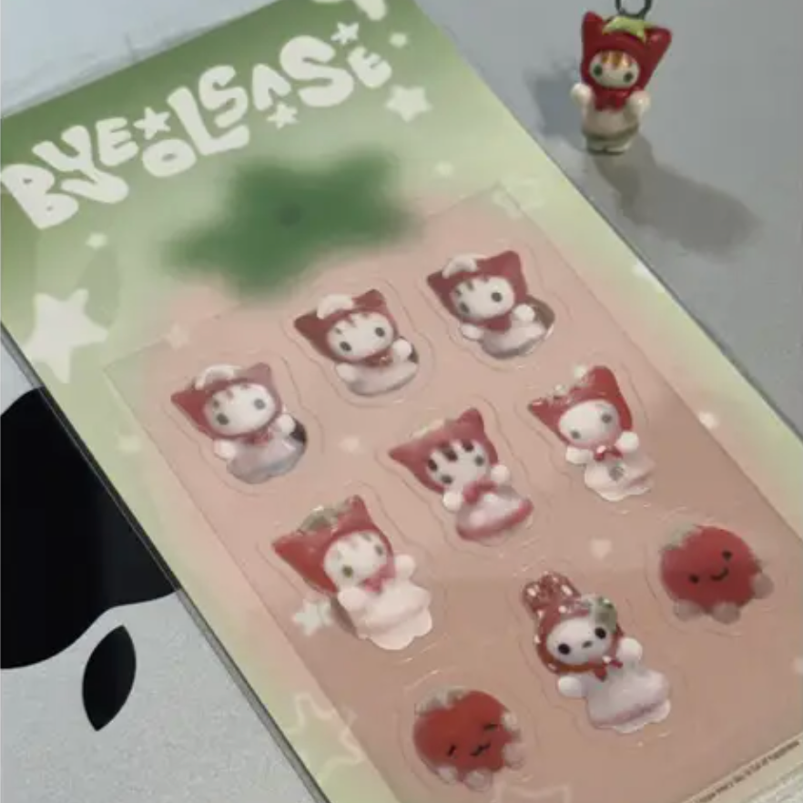 byeolsase: tomato strawberry sticker sheet