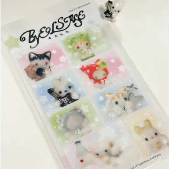 byeolsase: sugar pearl sparkle square sticker sheet