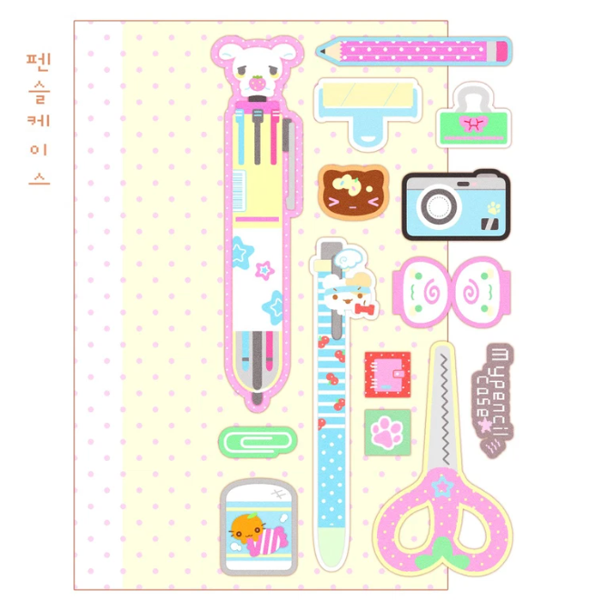 3eotty: pencil case sticker sheet