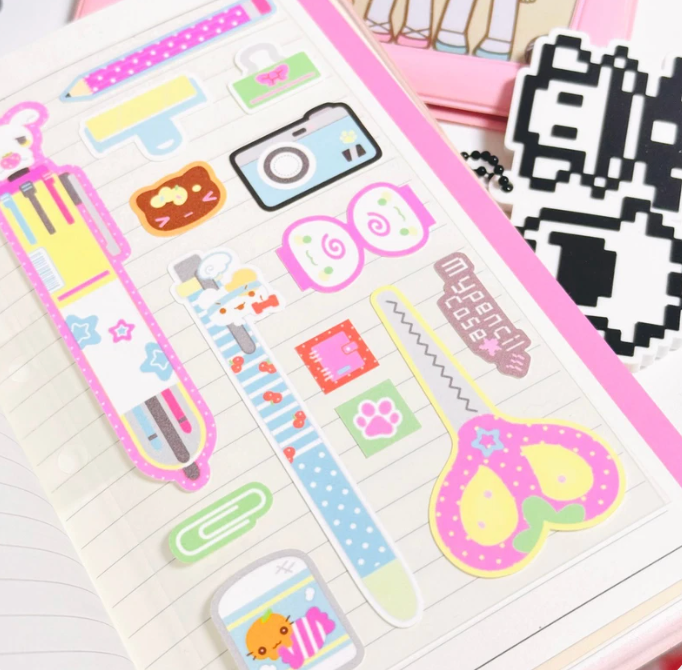 3eotty: pencil case sticker sheet