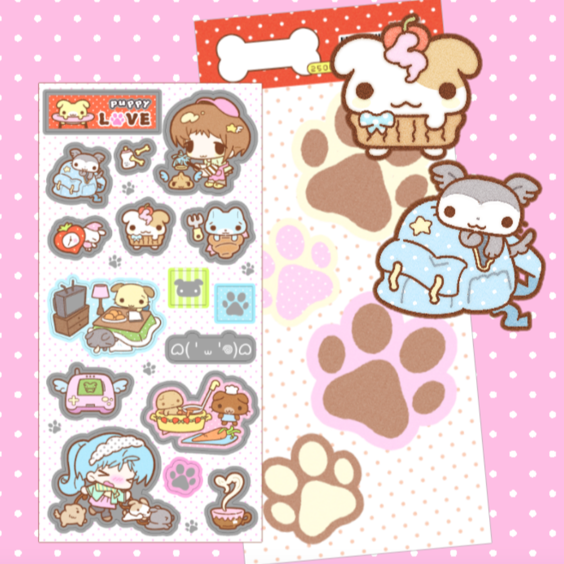 3eotty: puppy love sticker sheet