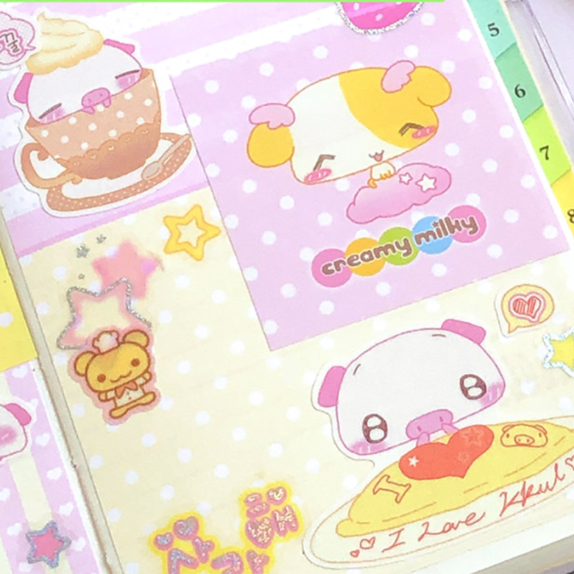 creamy milky: Moemoe honey stickers
