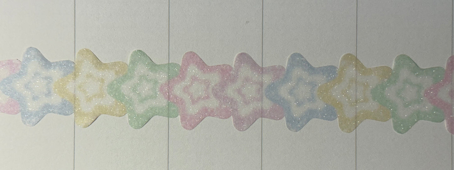 candied stars: die cut washi tape