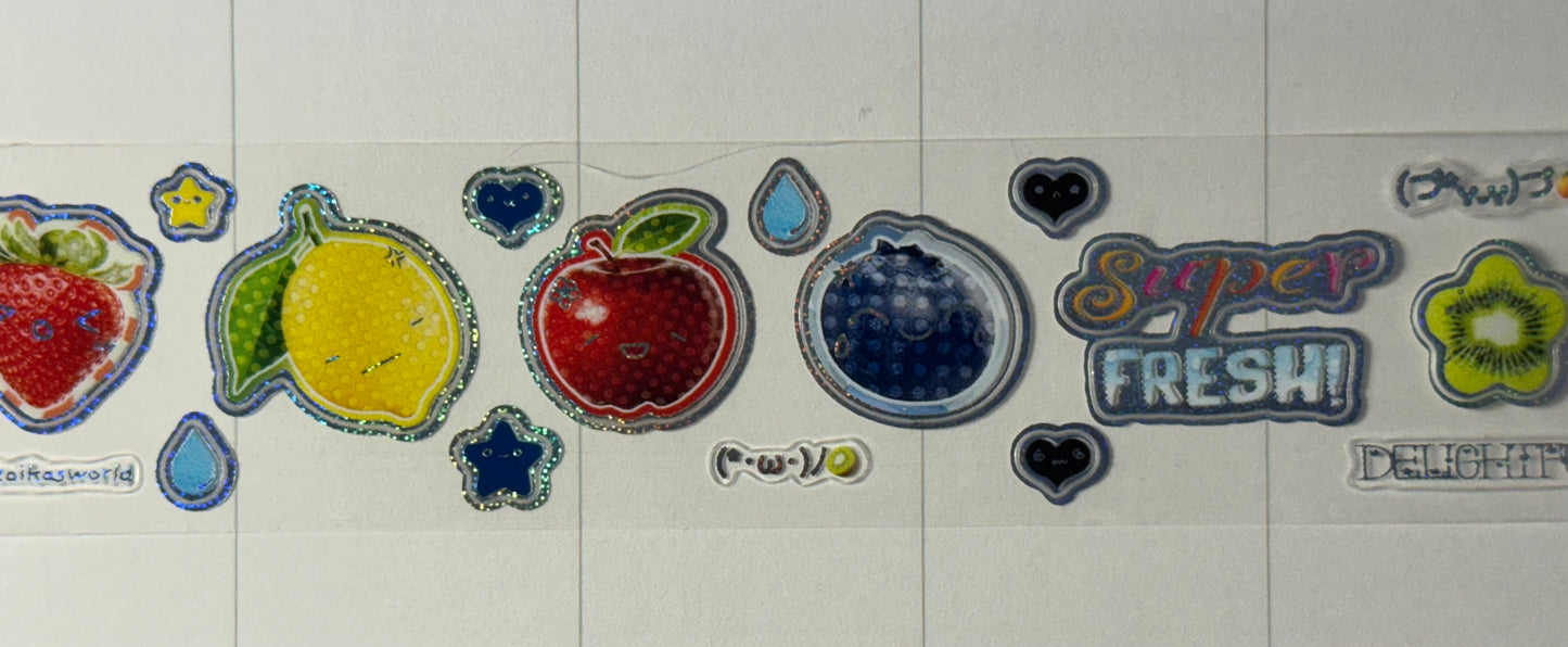 tutti frutti: kiss cut washi tape