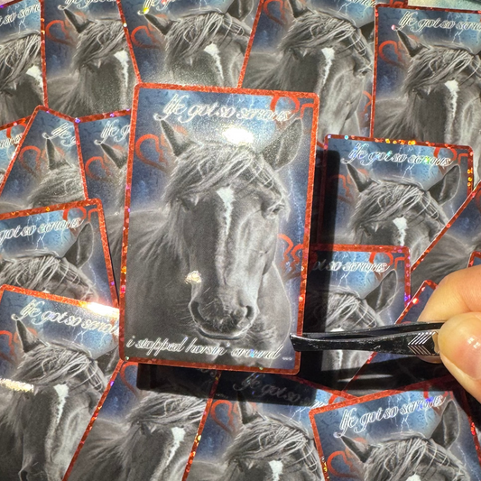 horsin' around: die cut sticker