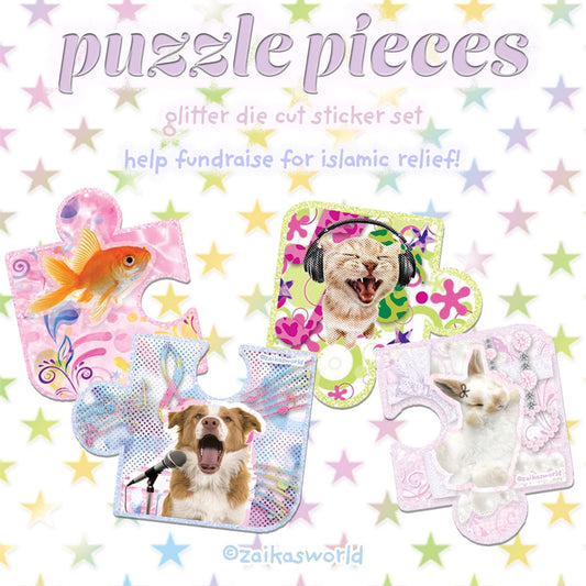 puzzle pieces: die cut stickers pack